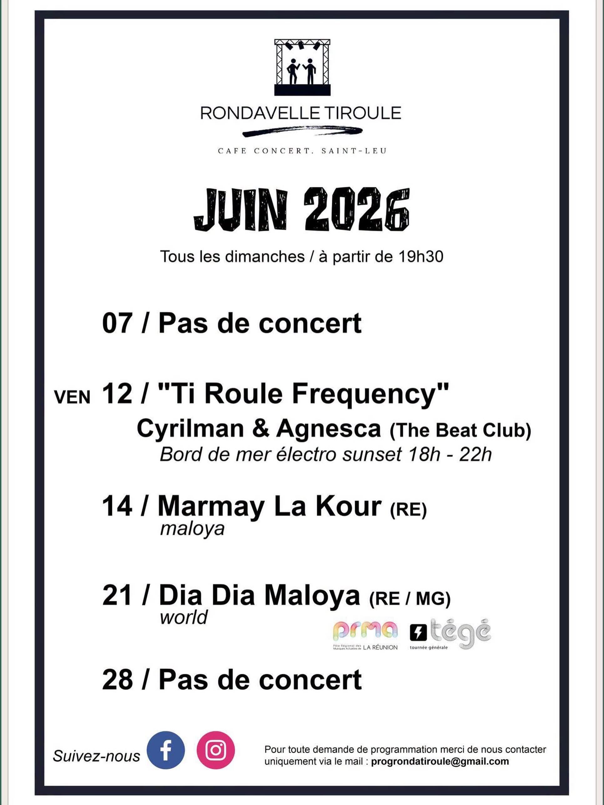 Concerts rondavelle " Ti Roule " Saint-Leu