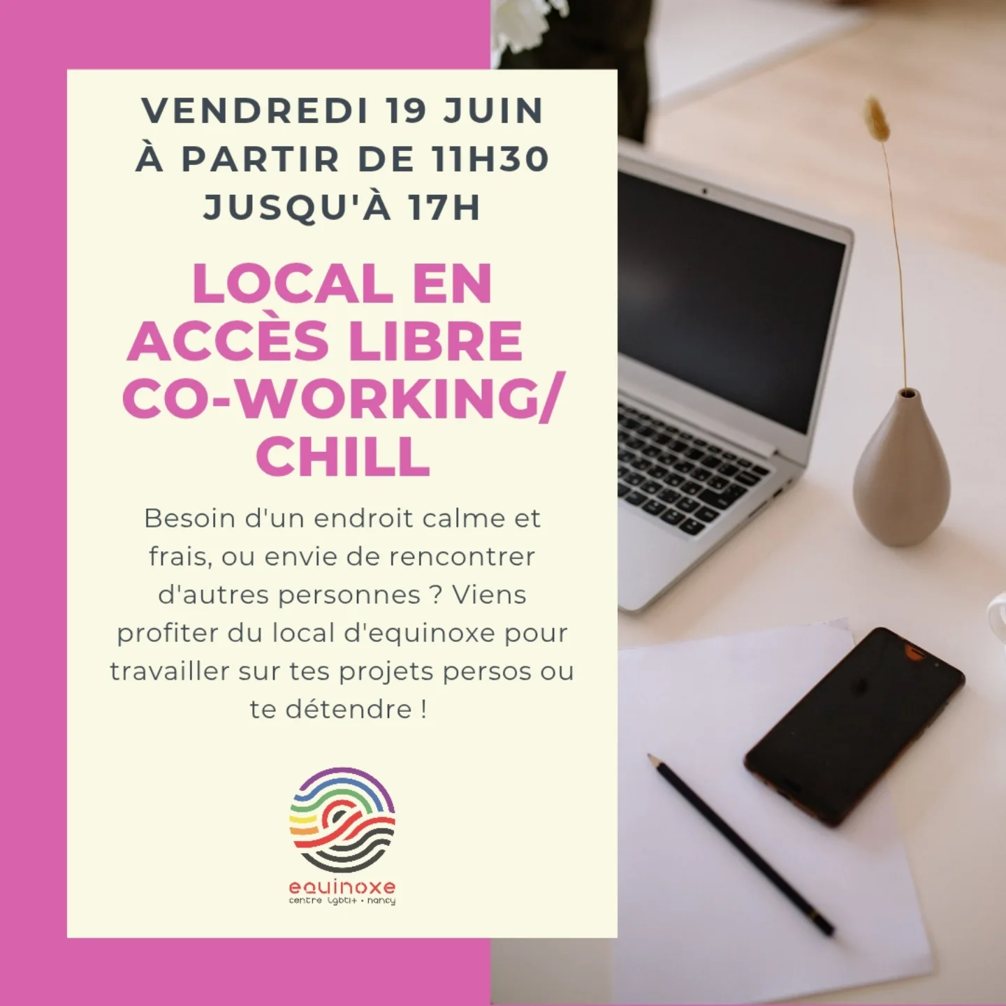 Local en accès libre co-working/chill