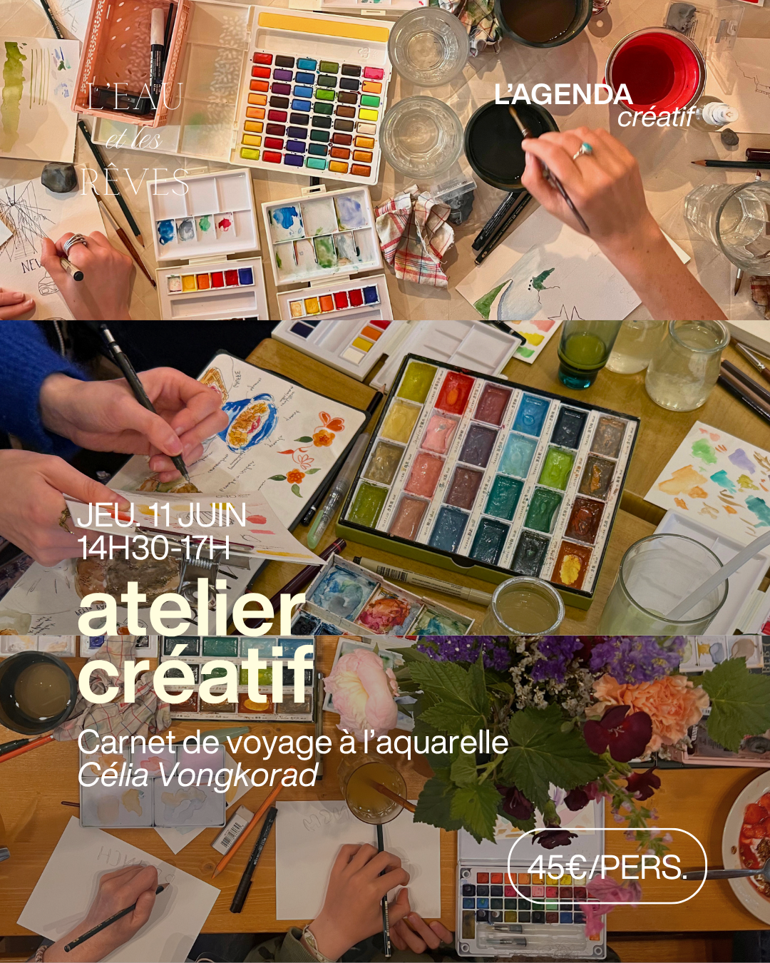 Atelier carnet de voyage à l'aquarelle — Célia Vongkorad